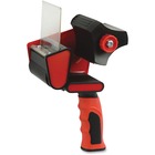 Sparco 3" Packaging Tape Dispenser - 3" (76.20 mm) Core - Ergonomic Design, Adjustable Tension Mechanism, Durable - Red, Black - 1 Each