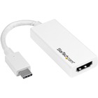 StarTech.com - USB-C to HDMI Adapter - 4K 30Hz - White - USB Type-C to HDMI Adapter - USB 3.1 - Thunderbolt 3 Compatible - USB C to HDMI adapter supports 4K resolutions - Reversible USB-C also connects to your Thunderbolt 3 based device - USB-C to HDMI adapter design fits perfectly in your laptop bag - USBC to HDMI adapter works with USBC 3.1 and Thunderbolt 3 ports