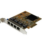 StarTech.com 4-Port PCI Express Gigabit Network Adapter Card - Quad-Port PCIe Gigabit NIC - PCI Express x4 - 4 Port(s) - 4 - Twisted Pair - TAA Compliant
