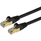 StarTech.com 10ft CAT6A Ethernet Cable - 10 Gigabit Category 6A Shielded Snagless RJ45 100W POE Patch Cord - 10GbE Black UL/TIA Certified - CAT6A Ethernet Cable delivers 10 gigabit connection free of noise & EMI/RFI interference - Tested to comply w/ ANSI/TIA-568-D Category 6 requirements - 26 AWG stranded copper conductors up to 100W for PoE applications - Snagless Shielded Patch Cord