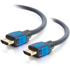 C2G 25ft High Speed HDMI Cable With Gripping Connectors - 25 ft HDMI A/V Cable for Audio/Video Device, Home Theater System, Desktop Computer - HDMI Digital Audio/Video - Supports up to 4096 x 2160 - Gold Plated Connector