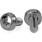 StarTech.com M6 x 12mm - Screws - 100 Pack - M6 Mounting Screws for Server Rack & Cabinet - Mounting Screw - 0.47" - Stainless Steel - Silver - 1 Pack - TAA Compliant