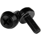 StarTech.com M6 x 12mm - Screws - 50 Pack, Black - M6 Mounting Screws for Server Rack & Cabinet - Install your rack-mountable hardware securely with these high quality screws - M6 Rack Screws - M6 Mounting Screws - M6x12mm Screws - M6 x 12mm Mounting Scre