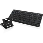 IOGEAR Slim Multi-Link Bluetooth Keyboard with Stand - Wireless Connectivity - Bluetooth - 33 ft (10058.40 mm) - 78 Key - English (US) - QWERTY Layout - Computer, Tablet, Smartphone, Gaming Console - Scissors Keyswitch - AAA Battery Size Supported