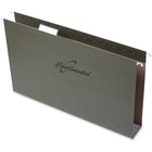Continental Extra-capacity Standard Green Hanging Folders - 2" Folder Capacity - Legal - 8 1/2" x 14" Sheet Size - Standard Green - Recycled - 25 / Box
