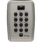 Master Master Lock Wall-Mount Push Button Lock Box - Black, Gray Door - Mechanical Key - Wall Mountable