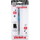 Zebra Pen Telescopic Ballpoint Stylus Pen - 1 Pack - 0.31" (8 mm) - Rubber - Ocean Blue