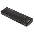 StarTech.com 7-Port USB 3.0 Hub plus Dedicated Charging Ports - 2 x 2.4A Ports - Desktop USB Hub and Fast-Charging Station - Add seven USB 3.0 (5Gbps) ports to your computer plus fast-charge two mobile devices - 7-Port USB 3.0 Hub plus two Dedicated Charg