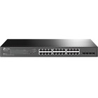 TP-Link JetStream 24-Port Gigabit Smart PoE+ Switch with 4 SFP Slots - 24 Ports - Manageable - 4 Layer Supported - Modular - Twisted Pair, Optical Fiber - Desktop, Rack-mountable