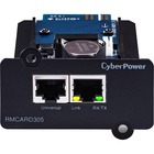 CyberPower UPS Systems RMCARD305 Hardware -  Supported Protocols: TCP/IP, UDP, FTP, SCP, DHCP, DNS, SSH, Telnet, HTTP/HTTPS, SNMPv1/v3, IPv4/v6, NTP, SMTP, and Syslog - 2 x Network (RJ-45) Port(s)