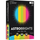 Astrobrights Inkjet, Laser Colored Paper - Letter - 8 1/2" x 11" - 24 lb Basis Weight - Smooth - 500 / Ream - Lunar Blue, Terra Green, Cosmic Orange, Solar Yellow, Fireball Fuschia