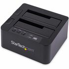StarTech.com Standalone Hard Drive Duplicator, Dual Bay HDD/SSD Cloner/Copier, USB 3.1 to SATA III HDD/SSD Docking Station, Disk Cloner - 2-Bay Hard Drive Duplicator Dock - 2.5" / 3.5" SATA Drives; SATA III (6 Gbps) w/ TRIM; Up to 28 GB/min Sector-by-Sector Whole Disk Copy; USB 3.2 Gen 2 (10 Gbps); 4Kn; Top-Loading w/ Eject Buttons; Multi-Function LEDs; OS Independent; USB-C/A cables