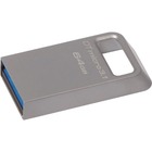 Kingston 128GB DTMicro USB 3.1/3.0 Type-A Metal Ultra-Compact Flash Drive - 128 GB - USB 3.1, USB 3.0