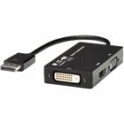 Tripp Lite DisplayPort to VGA / DVI / HDMI 4K x 2K Adapter Converter - 6" DVI/DisplayPort/HDMI/VGA A/V Cable for Audio/Video Device, Notebook, Tablet, Monitor, Projector, TV - First End: 1 x DisplayPort 1.2 Digital Audio/Video - Male - Second End: 1 x 15-pin HD-15 - Female, 1 x HDMI Digital Audio/Video - Female, 1 x DVI (Dual-Link) Digital Video - Female - Supports up to 3840 x 2160 - Black - 1 Each