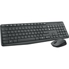 Logitech MK235 Keyboard & Mouse (Keyboard English Layout only) - USB Wireless RF - English - Black - USB Wireless RF - Optical - Scroll Wheel - QWERTY - Black - AAA, AA - Compatible with Desktop Computer for PC, Linux, Chrome OS - 1 Pack