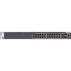Netgear M4300 24x1G Stackable Managed Switch with 2x10GBASE-T and 2xSFP+ - 26 Ports - Manageable - Gigabit Ethernet, 10 Gigabit Ethernet - 10GBase-T, 1000Base-T, 10GBase-X - 3 Layer Supported - Modular - Optical Fiber, Twisted Pair - 1U High - Rack-mountable