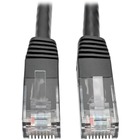 Tripp Lite Cat6 Gigabit Molded Patch Cable (RJ45 M/M), Black, 10 ft - 10 ft Category 6 Network Cable for Network Device, Router, Modem, Blu-ray Player, Printer, Computer - First End: 1 x RJ-45 Network - Male - Second End: 1 x RJ-45 Network - Male - 1 Gbit/s - Patch Cable - Gold Plated Contact - 24 AWG - Black