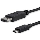 StarTech.com 6ft/1.8m USB C to DisplayPort 1.2 Cable 4K 60Hz - Type-C to DP Video Adapter HBR2 - Limited stock, similar item CDP2DP2MBD - USB C to DisplayPort 1.2 Cable w/ 4K 60Hz/HBR2/5.1 Audio/HDCP 2.2/1.4 - Integrated video adapter minimizes signal loss - Works w/ USB Type-C DP Alt Mode/Thunderbolt 3 devices Dell Lenovo MacBook iPad Pro - Driverless macOS/ Windows/Chrome OS/Android