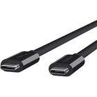 Belkin Thunderbolt 3 Cable - 3.3 ft USB Data Transfer Cable for Hard Drive, Notebook - First End: 1 x USB Type C - Male - Second End: 1 x USB Type C - Male - 20 Gbit/s - Black