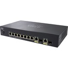 Cisco SG250-10P 10-Port Gigabit PoE Smart Switch - 10 Ports - Manageable - 2 Layer Supported - Modular - Twisted Pair, Optical Fiber - 5 Year Limited Warranty