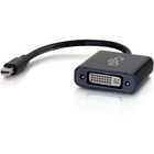 C2G Mini DisplayPort to DVI Adapter - Mini DP to DVI-D Active Converter - Black - 8" DVI/Mini DisplayPort Video Cable for Video Device, Projector, Monitor, Graphics Card, Notebook, HDTV - DVI Male Digital Video - Mini DisplayPort Female Digital Video - Bl