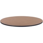Lorell Medium Oak Laminate Round Activity Tabletop - High Pressure Laminate (HPL) Round, Medium Oak Top - 1.1" Table Top Thickness x 48" Table Top Diameter - Assembly Required
