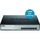 D-Link 8-Ports Gigabit Unmanaged Switch with 8 PoE Ports - 802.3at Support, Rack Mount - 8 Ports - 2 Layer Supported - Twisted Pair - Shelf Mountable, Rack-mountable, Desktop