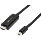 StarTech.com 10ft (3m) Mini DisplayPort to HDMI Cable, 4K 30Hz Video, Mini DP to HDMI Adapter/Converter Cable, mDP to HDMI Monitor/Display - 10ft Passive Mini DisplayPort to HDMI cable connects HDMI monitor/display - 4K 30Hz/1080p/7.1 Audio/HDCP 1.4/DPCP - mDP 1.2 to HDMI converter cord - Supports mDP++ source incl Thunderbolt 1/2 - Video adapter cable prevents signal loss - Driverless