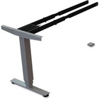 Lorell Sit/Stand Desk Silver Third-leg Add-on Kit - 124.74 kg Weight Capacity x 24" Width x 44" Depth x 26.5" Height - Silver