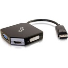 C2G DisplayPort to HDMI, VGA, or DVI Adapter Converter - DVI/DisplayPort/HDMI/VGA A/V Cable for Projector, Monitor, Audio/Video Device, Notebook, Tablet, HDTV - First End: 1 x DisplayPort Male Digital Audio/Video - Second End: 1 x HDMI Female Digital Audi
