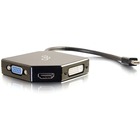 C2G Mini DisplayPort to HDMI, VGA, or DVI Adapter Converter - DVI/HDMI/Mini DisplayPort/VGA A/V Cable for Projector, Monitor, Audio/Video Device, Notebook, Tablet PC, HDTV - First End: 1 x Mini DisplayPort Male Digital Audio/Video - Second End: 1 x HDMI F