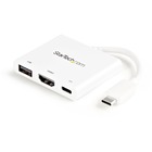 StarTech.com USB C Multiport Adapter with HDMI 4K & 1x USB 3.0 - PD - Mac & Windows - White USB Type C All in One Video Adapter - Expand the connectivity of your laptop or MacBook with this USB-C multiport adapter with HDMI - USB C HDMI Multiport Adapter - USB Video Adapter - USB Type C Multiport Adapter - USB C All in One Adapter - White USB C to 4K HDMI Adapter