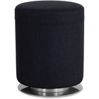Safco Swivel Keg Stool - Black Fabric Seat - 16.3" Seat Width - 16.3" Width x 16.3" Depth x 20" Height - 1 Each