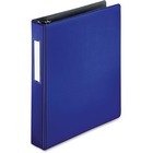 Business Source 1.5" D-Ring Binder - 1 1/2" Binder Capacity - 375 Sheet Capacity - Slant D-Ring Fastener(s) - Internal Pocket(s) - Blue - Lay Flat, Label Holder - 1 Each