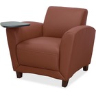 Lorell Reception Seating - Black, Mahogany, Tan - Bonded Leather - 34.5" Width x 36" Depth x 31.3" Height