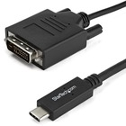 StarTech.com 6.6 ft / 2 m USB-C to DVI Cable - USB Type-C Video Adapter Cable - 1920 x 1200 - Black - 6.6 ft. / 2 m USB C to DVI cable and adapter in one - 1920 x 1200 DVI cable - Black 6.6 foot / 2 meter USB C to DVI adapter cable matches your black USBC Ultrabook or laptop - USB Type C to DVI cable works with Thunderbolt 3