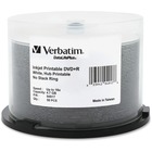 Verbatim DVD+R 4.7GB 16X DataLifePlus White Inkjet Printable, Hub Printable - 50pk Spindle - Inkjet Printable