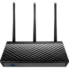 Asus RT-AC66U B1 IEEE 802.11ac Ethernet Wireless Router - 2.40 GHz ISM Band - 5 GHz UNII Band(3 x External) - 218.75 MB/s Wireless Speed - 4 x Network Port - 1 x Broadband Port - USB - Gigabit Ethernet - VPN Supported - Desktop