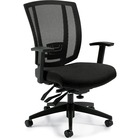 Global MVL3103 Avro - Mesh Back Multi-Tilter - Black Coal Fabric Seat - Black Back - Mid Back - 5-star Base - 1 Each