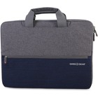 Swissgear Carrying Case (Sleeve) for 15.6" Notebook - Gray, Blue - Scratch Resistant Interior, Bump Resistant Interior - Polytex - Handle - 12" (304.80 mm) Height
