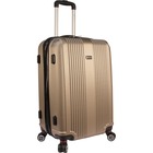 MANCINI Santa Barbara Carrying Case (Roller) Luggage, Travel Essential - Champagne - Damage Resistant, Impact Resistance - Acrylonitrile Butadiene Styrene (ABS) - Handle, Telescoping Handle - 24" (609.60 mm) Height x 16" (406.40 mm) Width x 11.50" (292.10