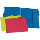 TOPS 1/3 Tab Cut Letter Storage Folder - 8 1/2" x 11" - Poly - Assorted - 3 / Pack