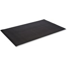 Floortex Anti-fatigue Mat - Mailroom, Packaging Station, Cashier's Station, Service Counter - 36" (914.40 mm) Length x 24" (609.60 mm) Depth x 0.38" (9.53 mm) Thickness - Rectangle - PVC Sponge - Black