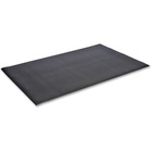 Floortex Anti-fatigue Mat - Mailroom, Packaging Station, Cashier's Station, Service Counter - 60" (1524 mm) Length x 36" (914.40 mm) Depth x 0.38" (9.53 mm) Thickness - Rectangle - PVC Sponge - Black
