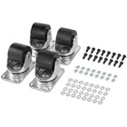 CyberPower Carbon Rack Caster Kit - Silver, Black - 250 kg Static/Stationary Weight Capacity