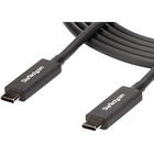 StarTech.com 6 ft 2m Thunderbolt 3 Cable w/ 100W PD - 40Gbps - Dual 4K or Full 5K - Certified Thunderbolt 3 USB-C Cable - Transfer files in seconds with a Thunderbolt 3 cable that supports 40Gbps - 2m Thunderbolt 3 Cable - 6ft Thunderbolt 3 USB C Cable - 6' TB3 Cable - 6 ft Thunderbolt 3 to Thunderbolt 3 Cable - Thunderbolt 3 Type C Cable