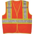 Viking Open Road "BTE" Vest - Recommended for: School, Construction - Large/Extra Large Size - Hook & Loop Closure - Polyester Mesh - Orange - 1 Each