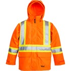 Viking 6400JO Journeyman 300D Tri-Zone Jacket & Inner Jacket - Recommended for: Construction, Waste Management - Large Size - Polyester - Orange, Silver, Yellow - 1 Each