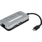 Verbatim USB-C 3-Port Hub with Gigabit Ethernet and Power Delivery - USB Type C - External - 3 USB Port(s) - 1 Network (RJ-45) Port(s) - 2 USB 3.0 Port(s)