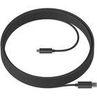 Logitech GROUP 10m Extended Cable - 32.8 ft Mini-DIN Data Transfer Cable for Hub, Camera, Phone, Video Conferencing System - First End: 1 x Mini-DIN (PS/2) Male - Second End: 1 x Mini-DIN (PS/2) Male - Extension Cable - Black - 1